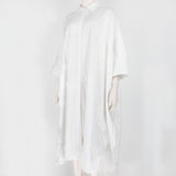 Joseph luxurious oversize shirt dress in white cotton Intricate lace panelling and applique detailing