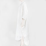 Joseph luxurious oversize shirt dress in white cotton Intricate lace panelling and applique detailing