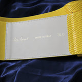 Luisa Spagnoli wide waist belt in herringbone patterned patent leather