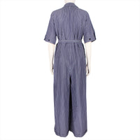 Stella McCartney jumpsuit in a blue and white striped pattern