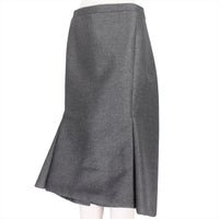 Balenciaga skirt in a twill grey fabric with light shimmering