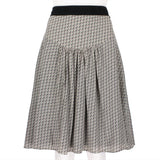 Prada silk crepe skirt in a circular pattern