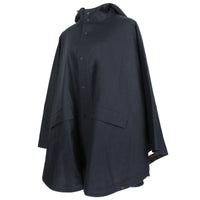 Hermès Allure rain cape in dark indigo waterproof cotton blend fabric