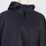 Hermès Allure rain cape in dark indigo waterproof cotton blend fabric