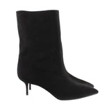 Aquazzura Very Boogie Bootie mid-heel ankle boots in black suede