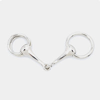 Hermes Mors Scarf Ring 90 in palladium plated metal