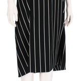 Balenciaga bold pinstripe dress in a luxuriously thick twill cotton
