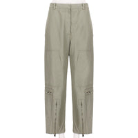 Stella McCartney cargo trousers in a khaki cotton blend fabric