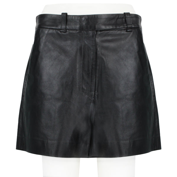 Proenza Schouler luxurious black leather shorts