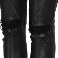 RTA (Road to Awe) skinny fit lambskin leather trousers in black