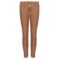 Thomas Wylde skinny fit tan leather trousers