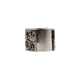Chanel CC ring gunmetal and crystal