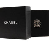 Chanel CC ring gunmetal and crystal