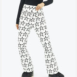 Perfect Moment star print Aurora ski pants in off white and black