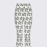 Perfect Moment star print Aurora ski pants in off white and black