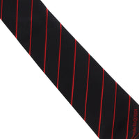 Alexander McQueen black and red striped tie silk