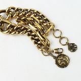 <span>Alexander McQueen gold tone metal curb chain bracelet</span><br>