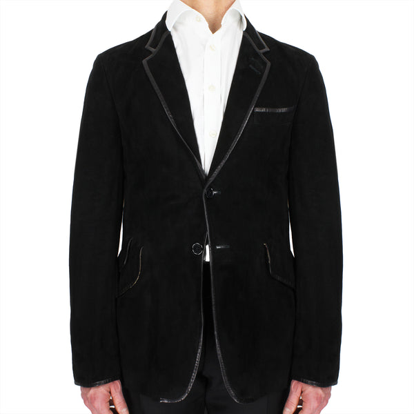 Paul Smith luxurious black suede tailored-fit jacket