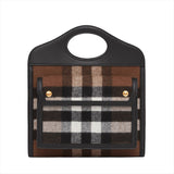 Burberry mini check cashmere pocket bag