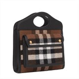 Burberry mini check cashmere pocket bag