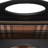 Burberry iconic mini pocket bag in black leather 