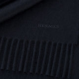 Hermes <span data-mce-fragment="1">Unie Brodee GM pure cashmere muffler </span>in the new marine tone