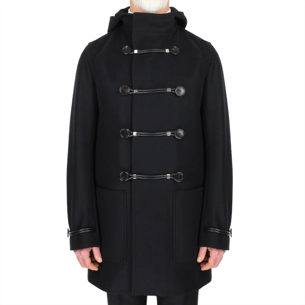Dior luxurious duffle coat in a black felted wool