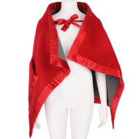 Celine cape in a luxurious red wool boucle fabric