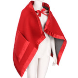 Celine cape in a luxurious red wool boucle fabric