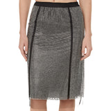 Prada midi skirt in sheer black tulle