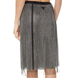 Prada midi skirt in sheer black tulle