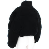 Prada cropped down jacket in a sumptuous black velvet