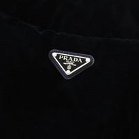 Prada cropped down jacket in a sumptuous black velvet