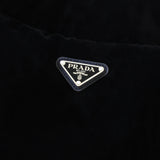 Prada cropped down jacket in a sumptuous black velvet