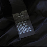 Prada cropped down jacket in a sumptuous black velvet