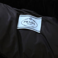 Prada cropped down jacket in a sumptuous black velvet