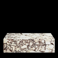 Designed by Norm Architects this Plinth coffee table in beautifully constructed in Calacatta Viola marble