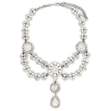 Alessandra Rich crystal cluster and pendant necklace