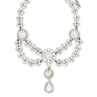 Alessandra Rich crystal cluster and pendant necklace