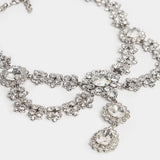 Alessandra Rich crystal cluster and pendant necklace