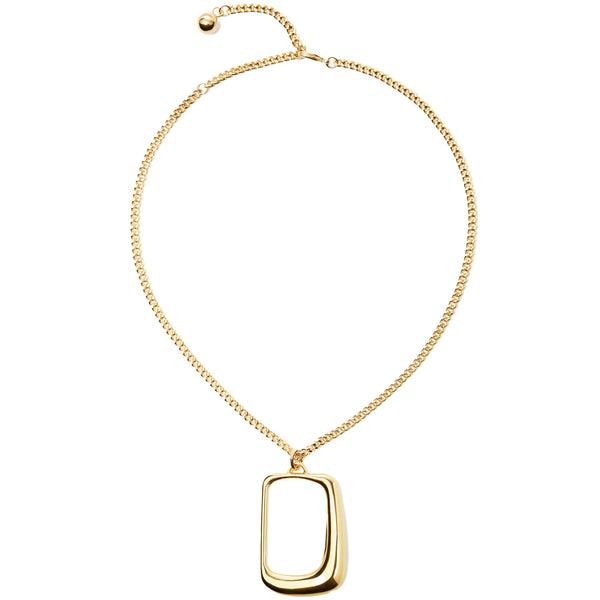 Jacquemus 'The Ovalo' J pendant necklace in a gold tone finish