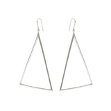 Isabel Marant tarnished silver tone triangular hoop earrings