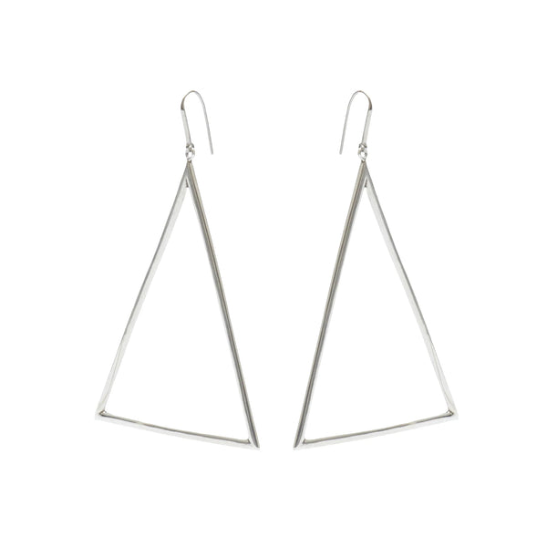 Isabel Marant tarnished silver tone triangular hoop earrings