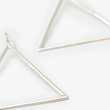 Isabel Marant tarnished silver tone triangular hoop earrings