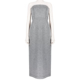 Raey neoprene bandeau dress in a pale grey tone