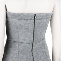 Raey neoprene bandeau dress in a pale grey tone