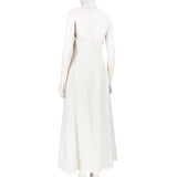 Raey halter dress in a luxurious ivory linen blend twill fabric