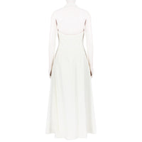 Raey halter dress in a luxurious ivory linen blend twill fabric