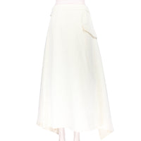 Raey midi wrap skirt in a luxurious cotton and linen blend twill fabric