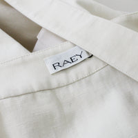 Raey midi wrap skirt in a luxurious cotton and linen blend twill fabric